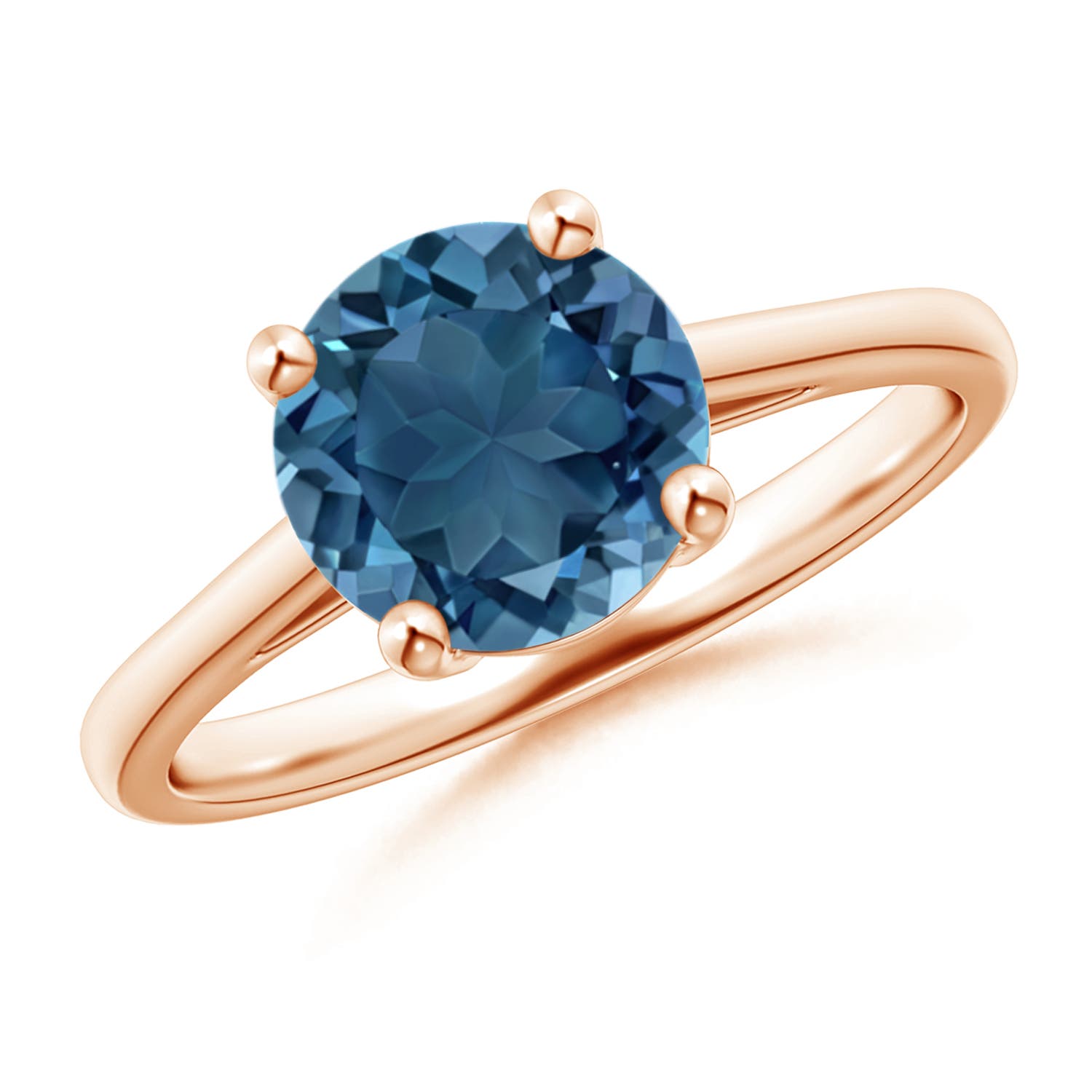 AA - London Blue Topaz / 2.35 CT / 14 KT Rose Gold