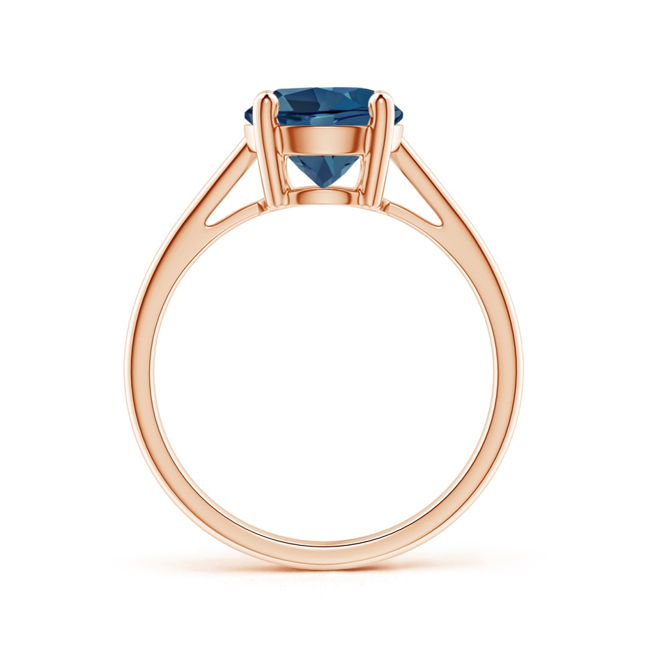 8mm AA Classic Prong-Set Round London Blue Topaz Solitaire Ring in Rose Gold product image