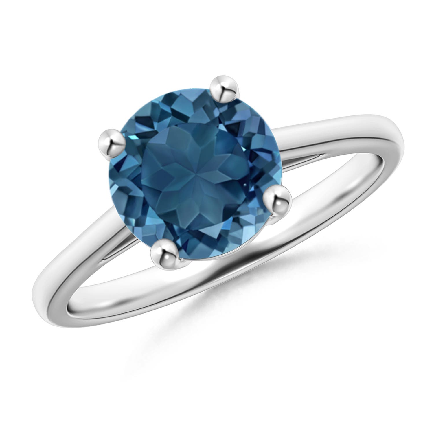 AA - London Blue Topaz / 2.35 CT / 14 KT White Gold