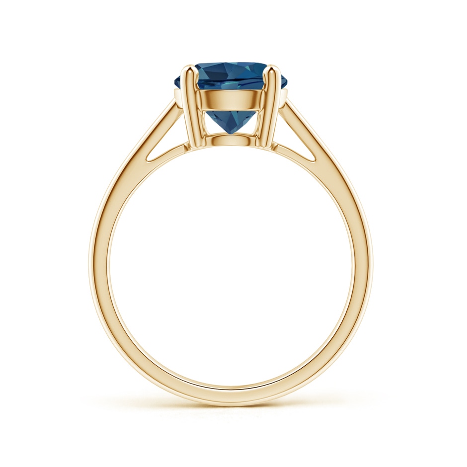 8mm AA Classic Prong-Set Round London Blue Topaz Solitaire Ring in Yellow Gold product image