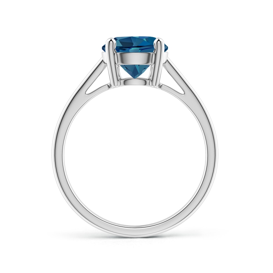 8mm AAA Classic Prong-Set Round London Blue Topaz Solitaire Ring in P950 Platinum product image