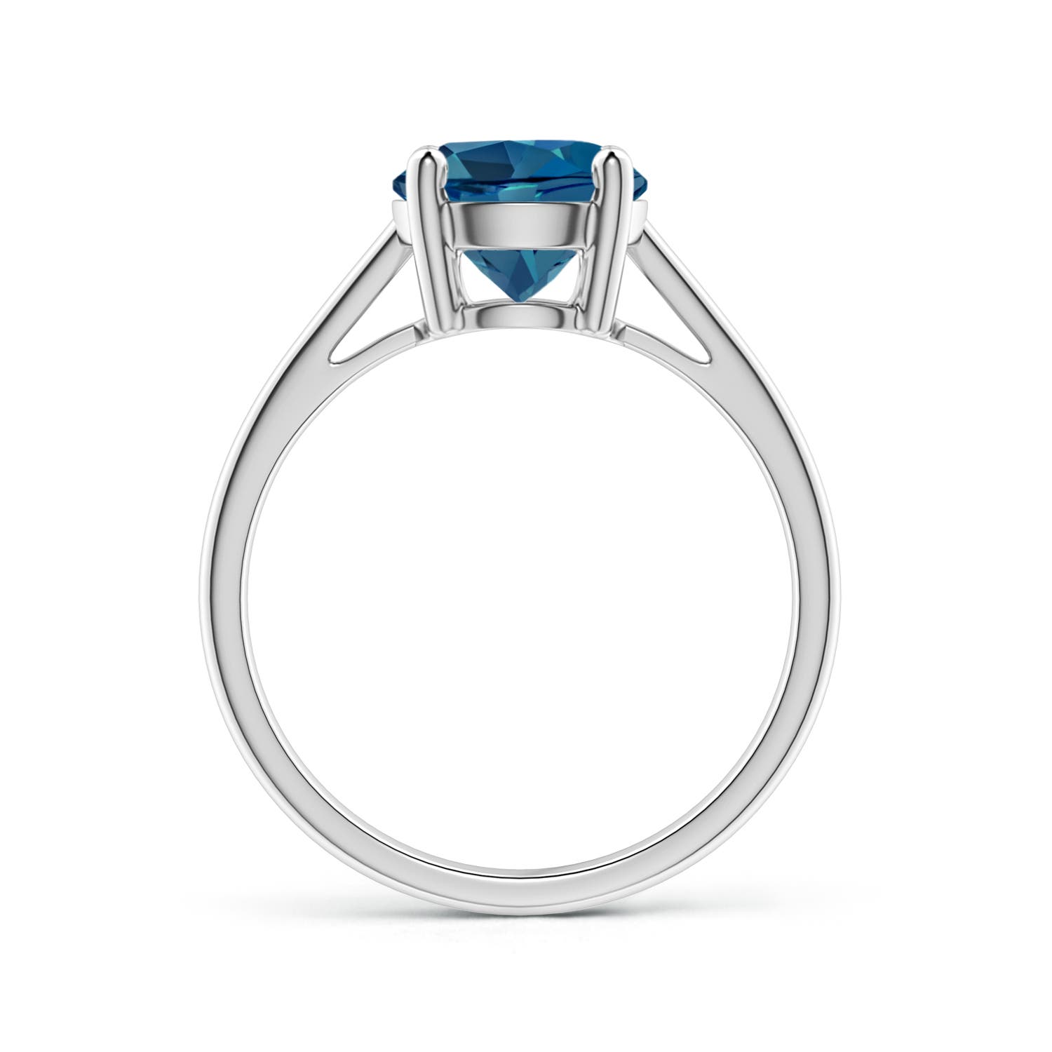 AAA - London Blue Topaz / 2.35 CT / 14 KT White Gold