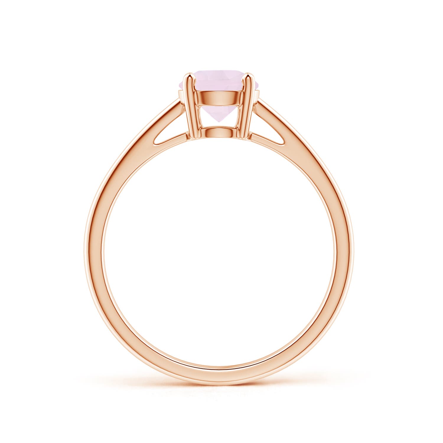 A - Rose Quartz / 0.85 CT / 14 KT Rose Gold