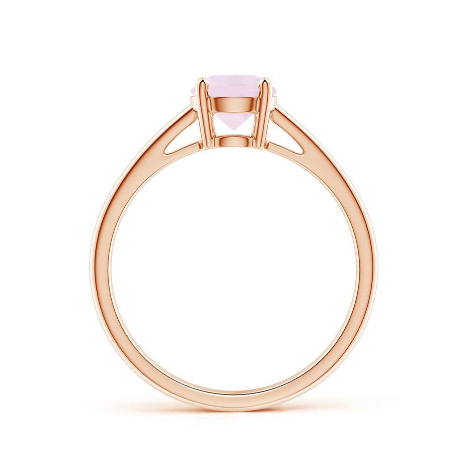 6mm A Classic Prong-Set Round Rose Quartz Solitaire Ring in Rose Gold side 199