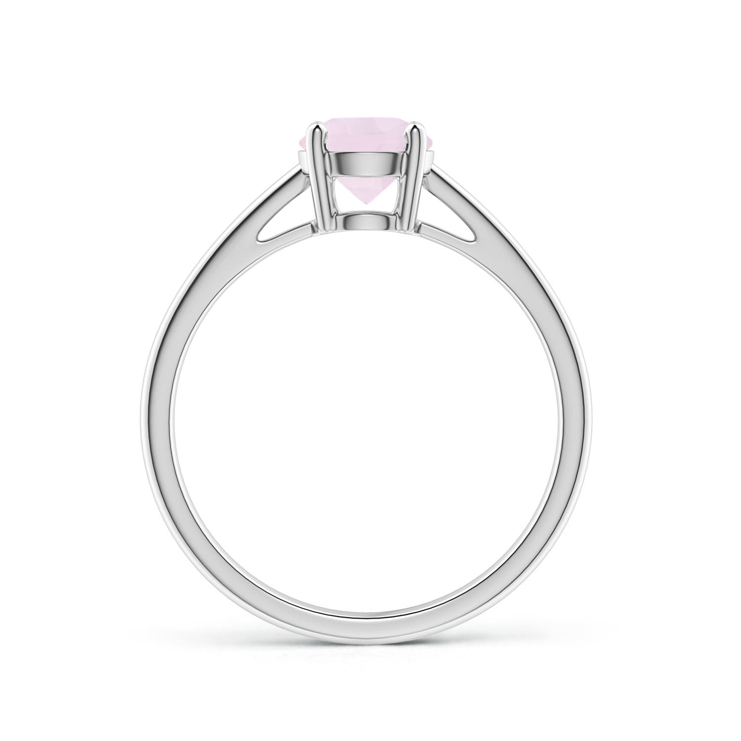 A - Rose Quartz / 0.85 CT / 14 KT White Gold