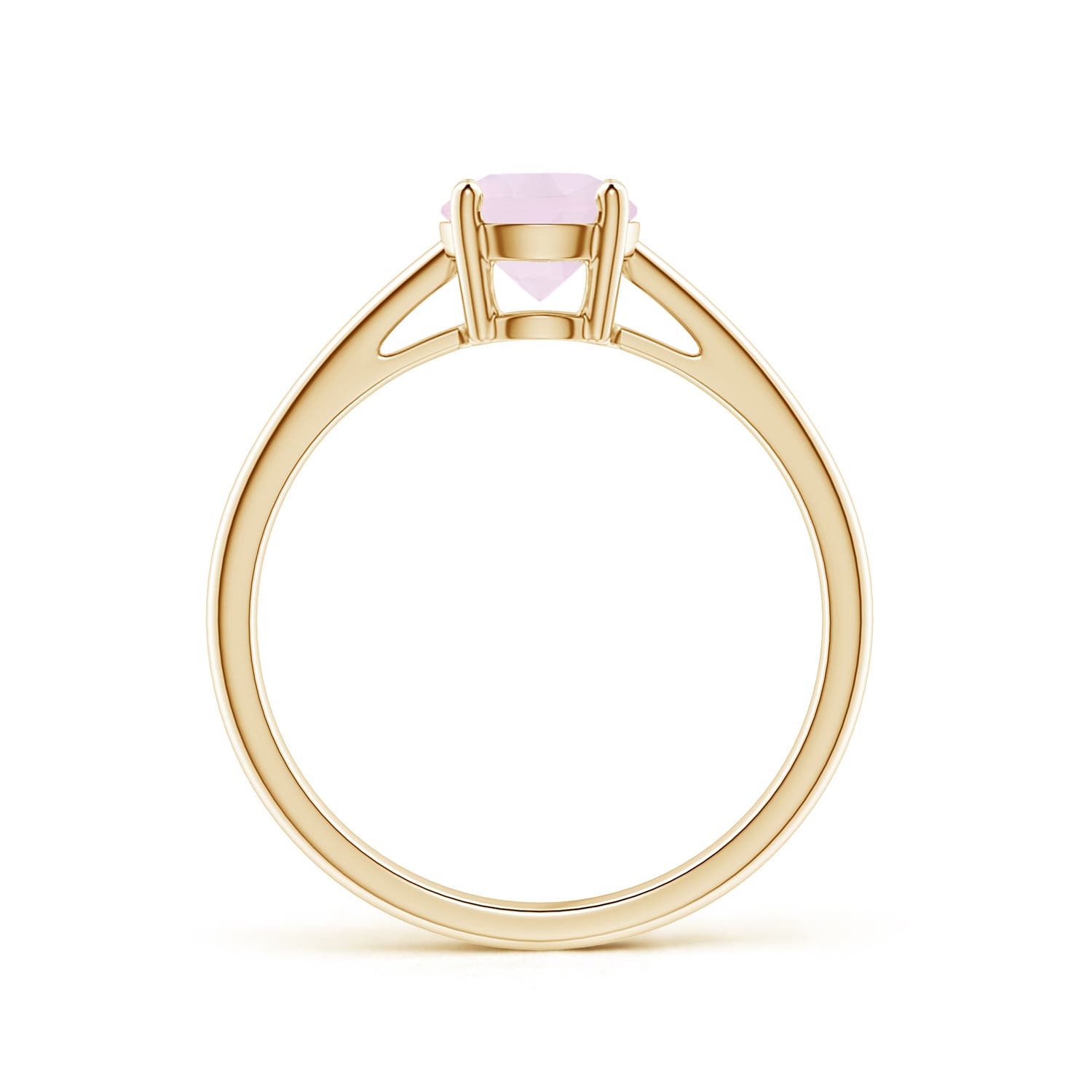 A - Rose Quartz / 0.85 CT / 14 KT Yellow Gold