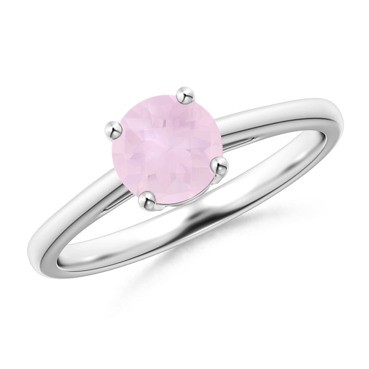 AA - Rose Quartz / 0.85 CT / 14 KT White Gold