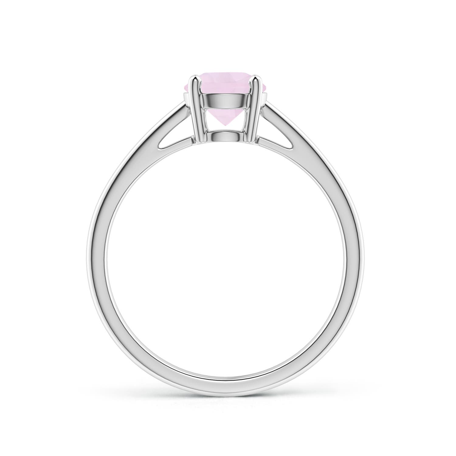 AA - Rose Quartz / 0.85 CT / 14 KT White Gold