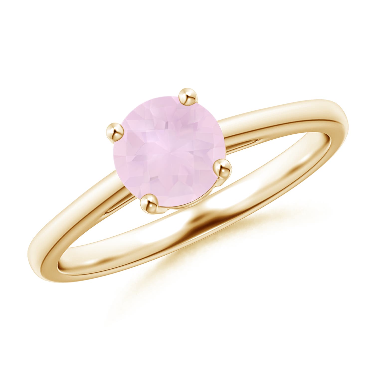 AA - Rose Quartz / 0.85 CT / 14 KT Yellow Gold