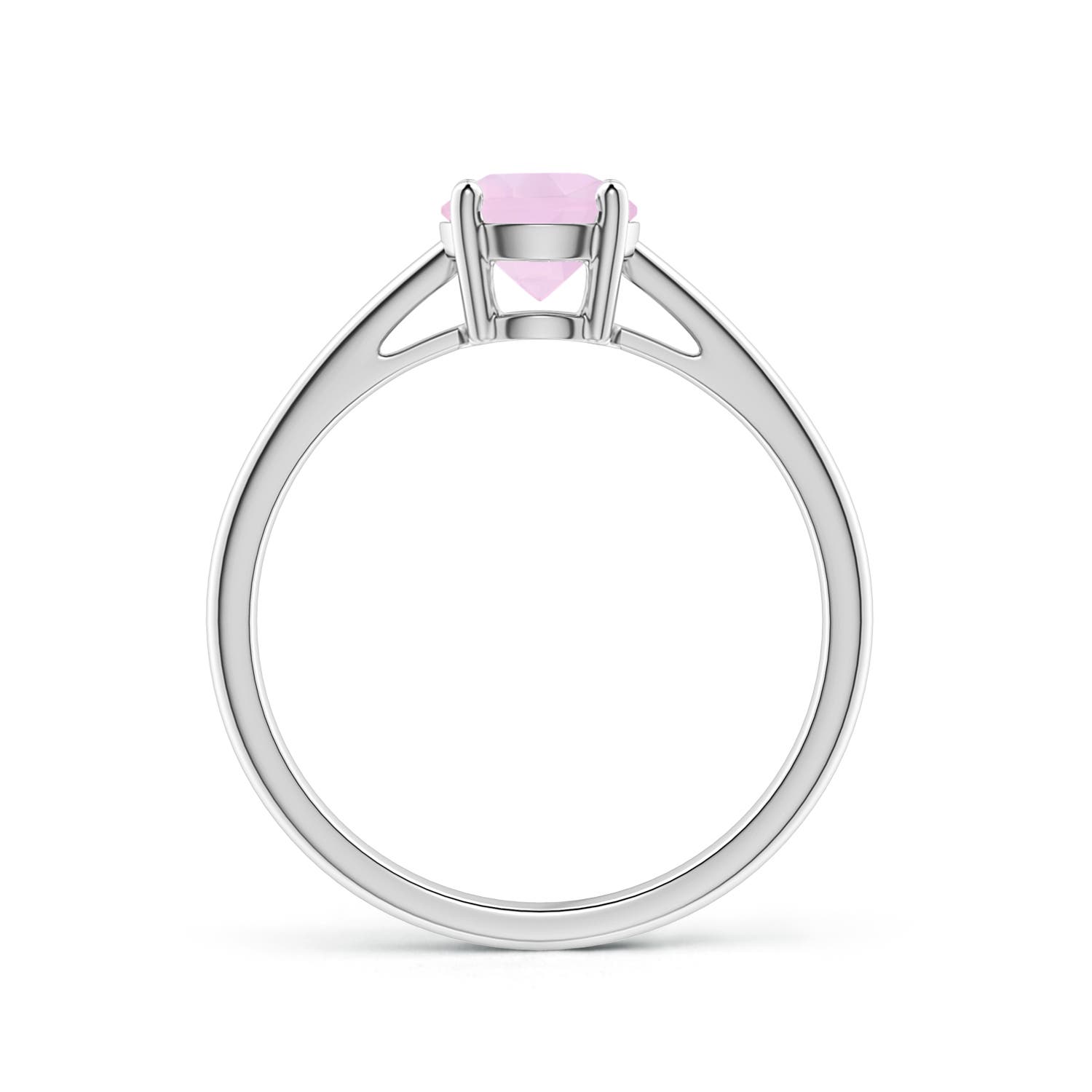 AAA - Rose Quartz / 0.85 CT / 14 KT White Gold