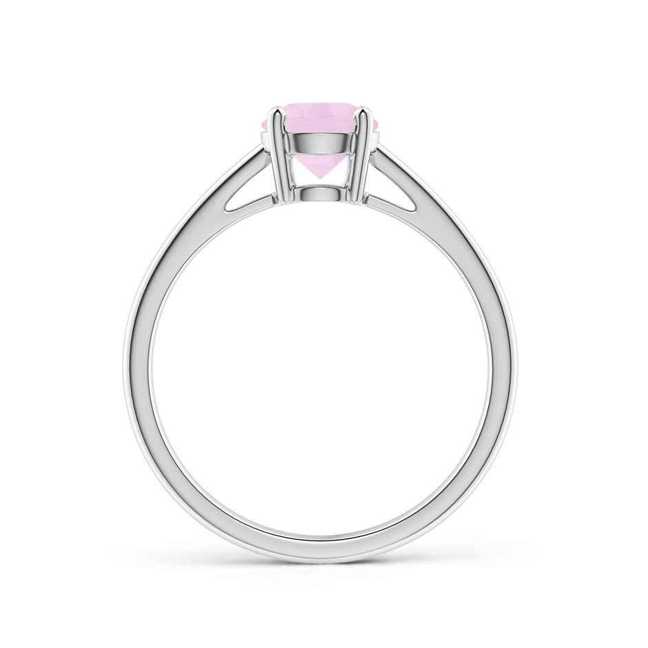 6mm AAA Classic Prong-Set Round Rose Quartz Solitaire Ring in White Gold side 199