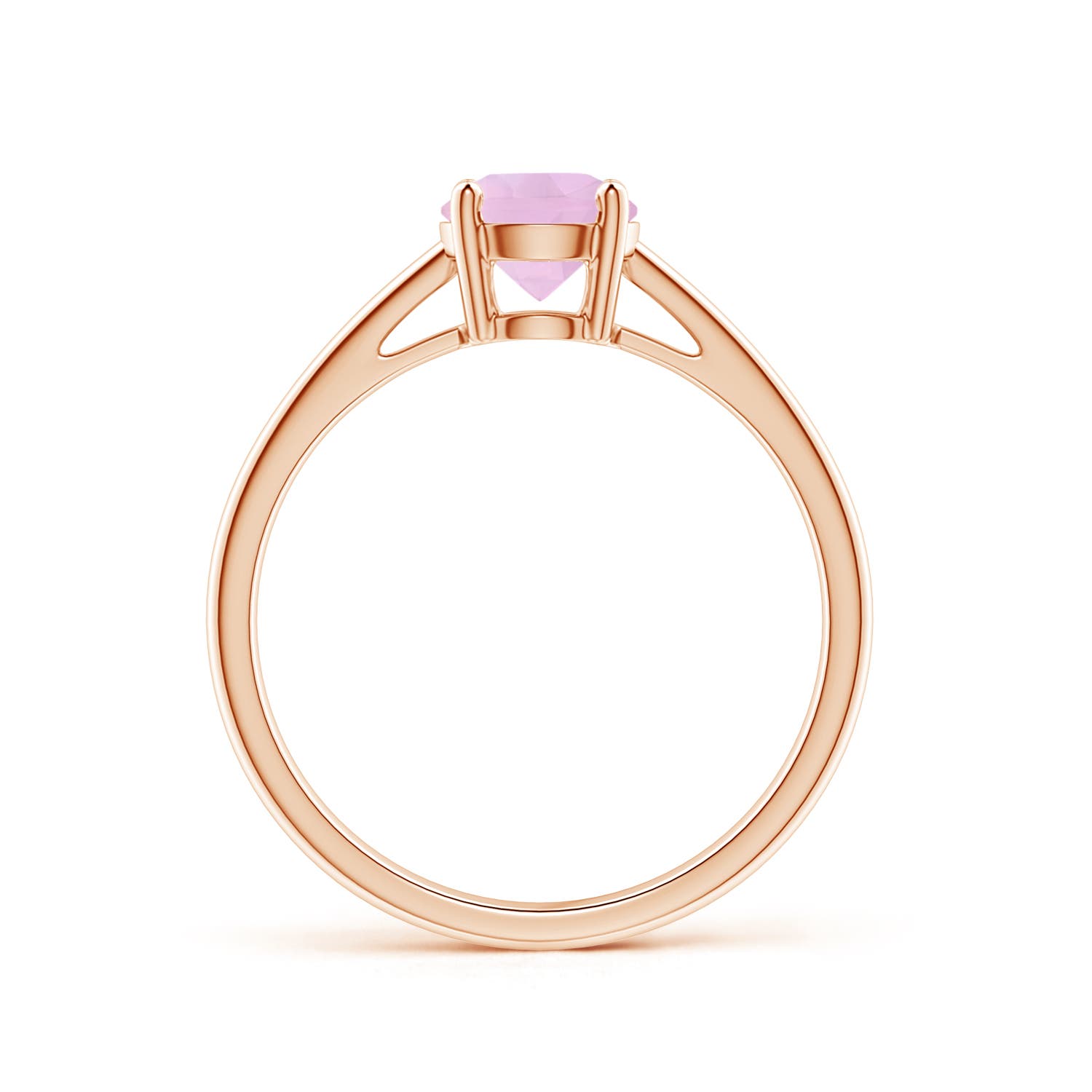 AAAA - Rose Quartz / 0.85 CT / 14 KT Rose Gold