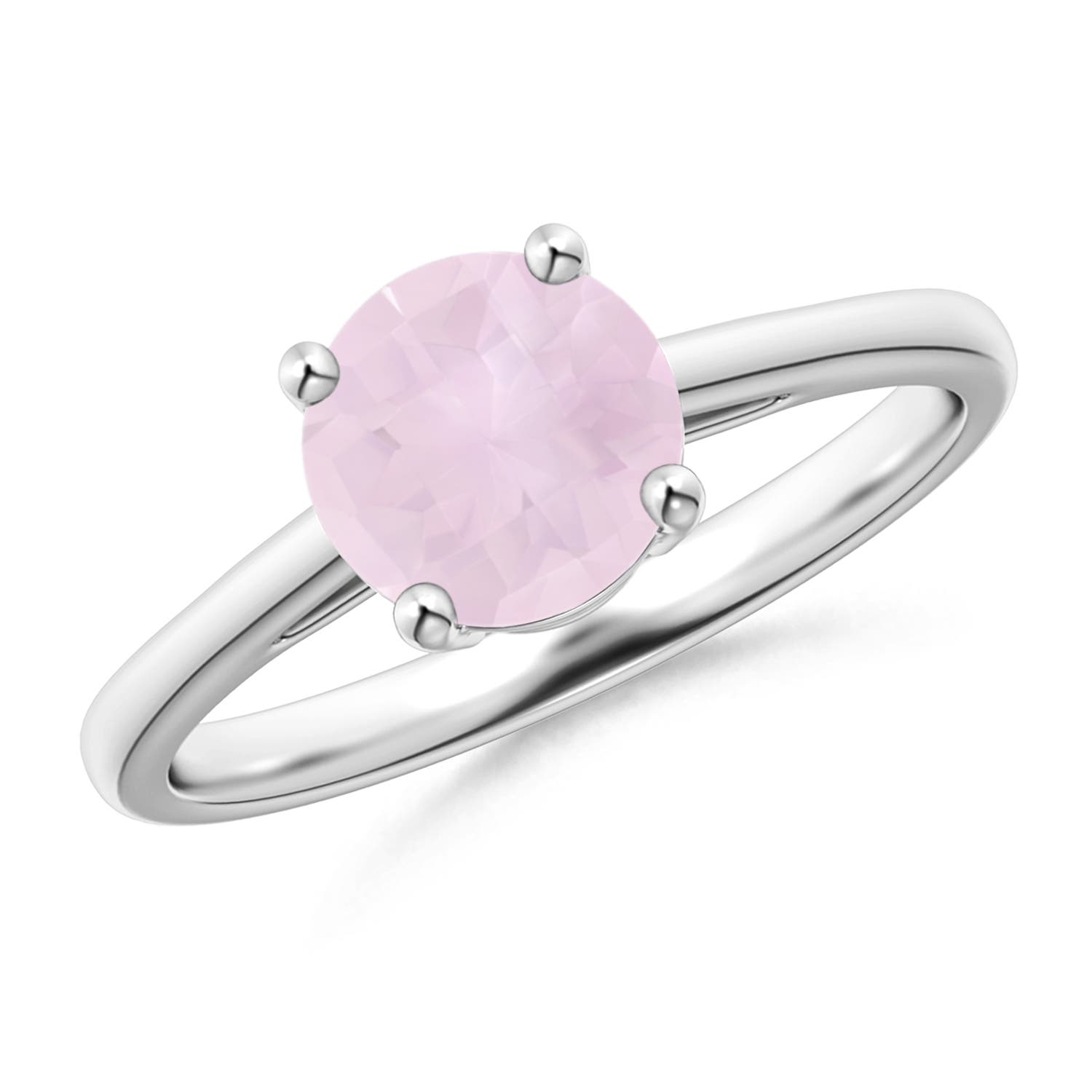 A - Rose Quartz / 1.35 CT / 14 KT White Gold