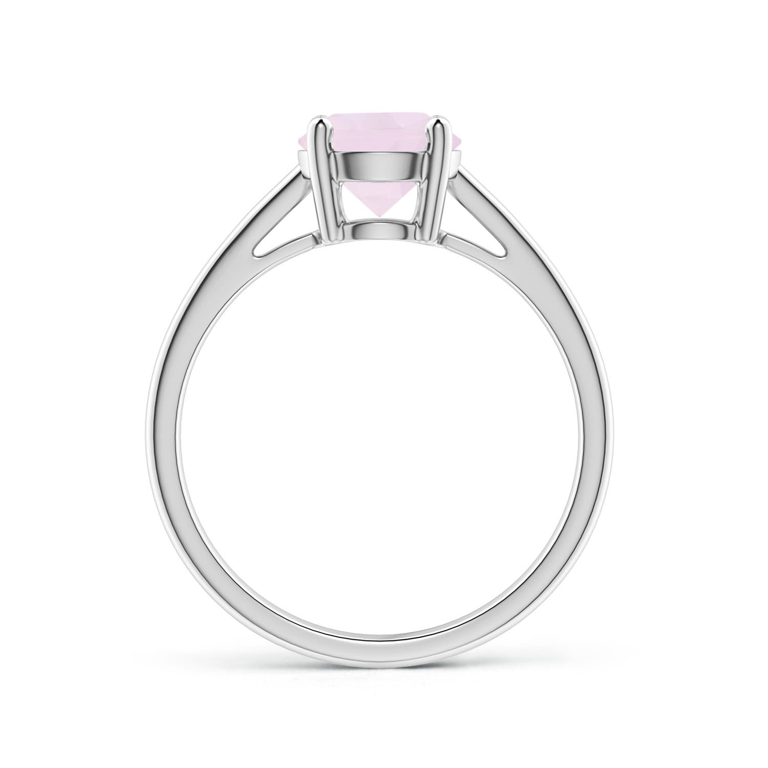 A - Rose Quartz / 1.35 CT / 14 KT White Gold