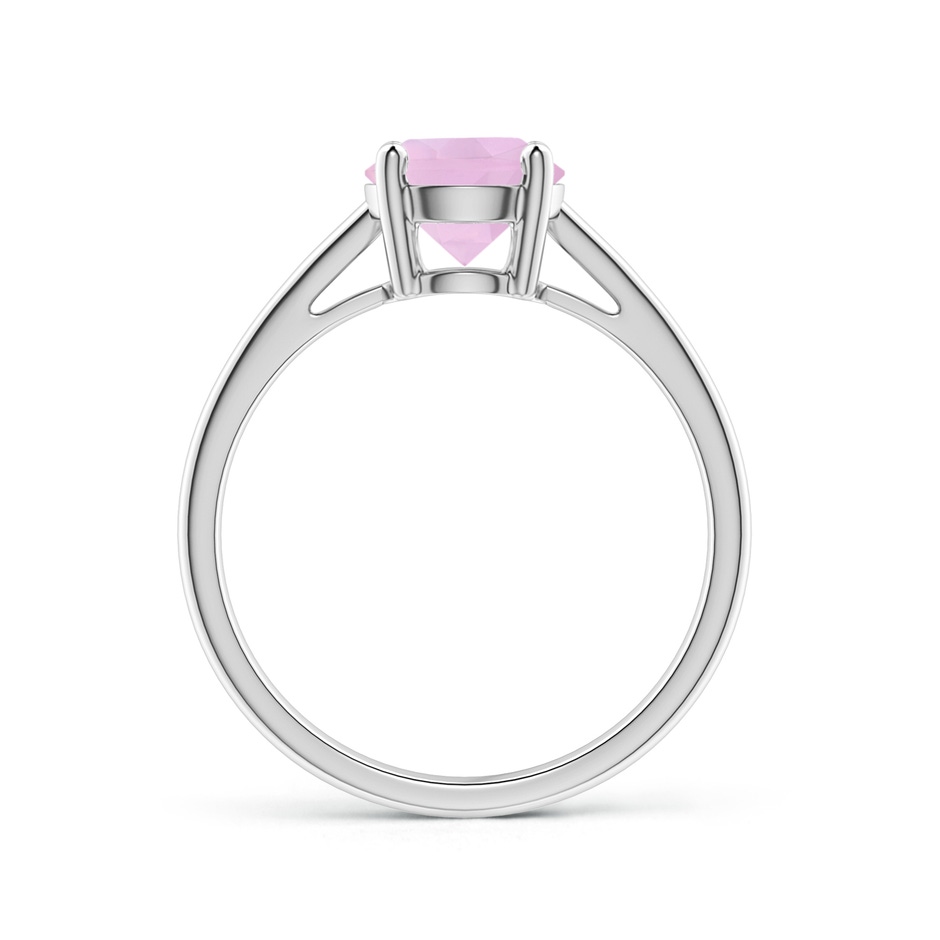 7mm AAAA Classic Prong-Set Round Rose Quartz Solitaire Ring in S999 Silver side 199