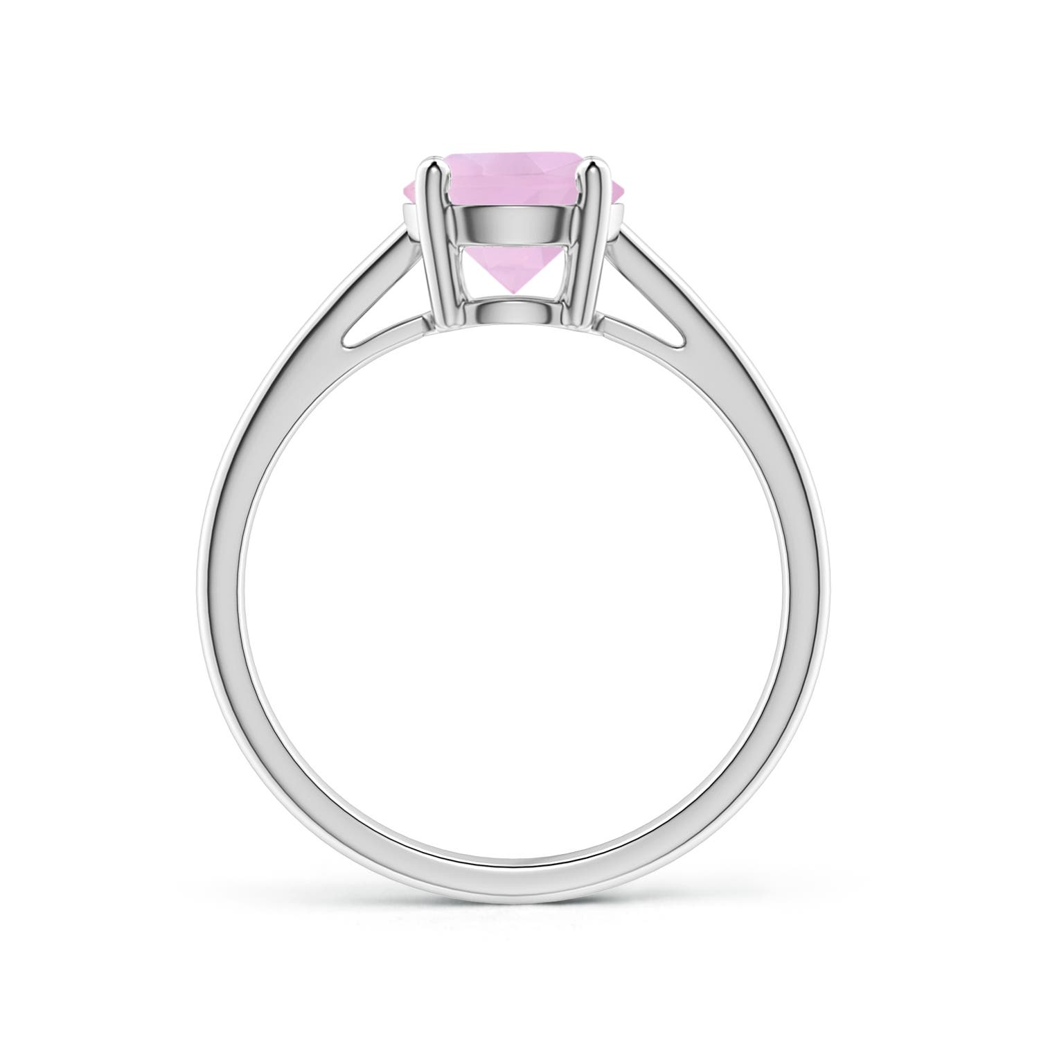 AAAA - Rose Quartz / 1.35 CT / 14 KT White Gold