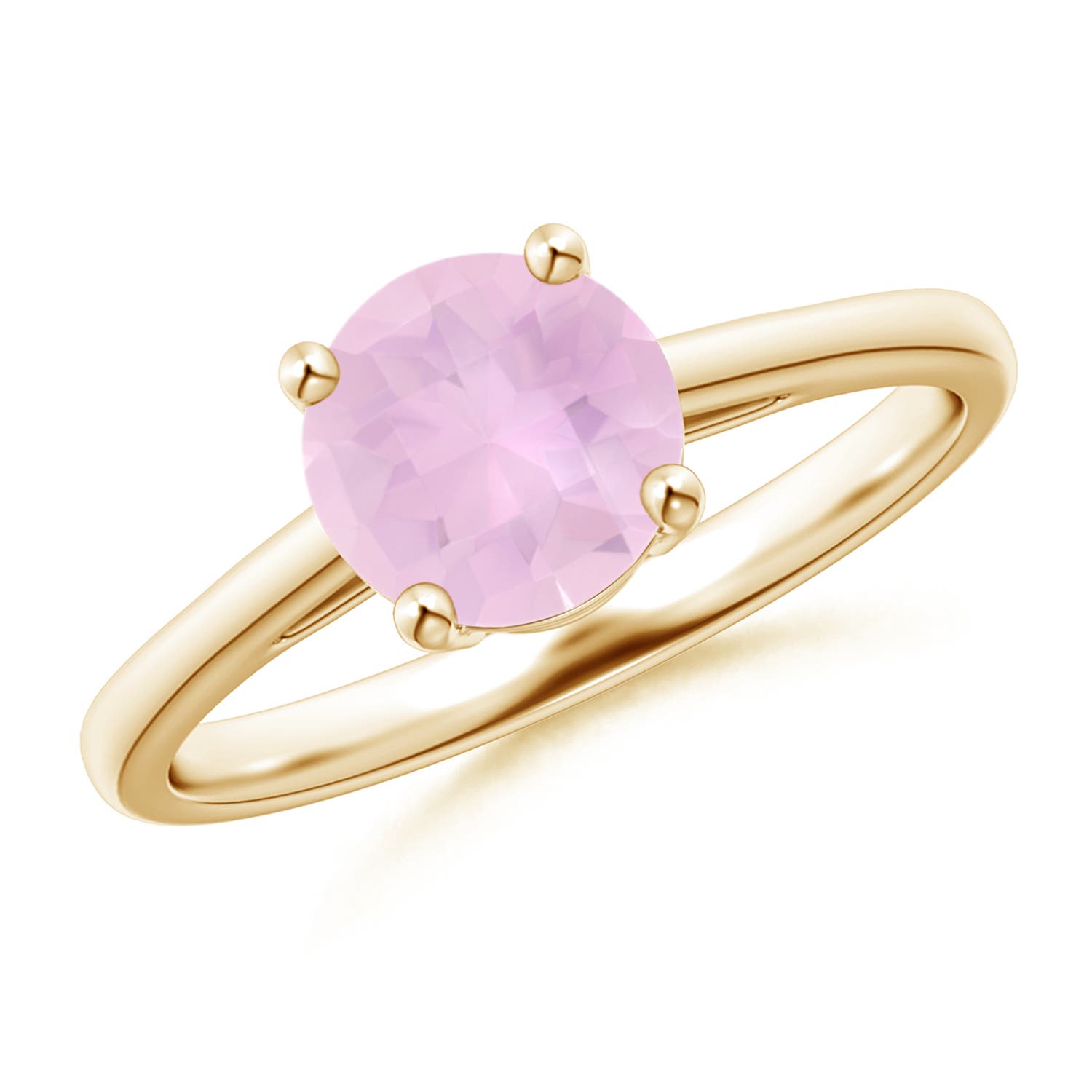 AAAA - Rose Quartz / 1.35 CT / 14 KT Yellow Gold