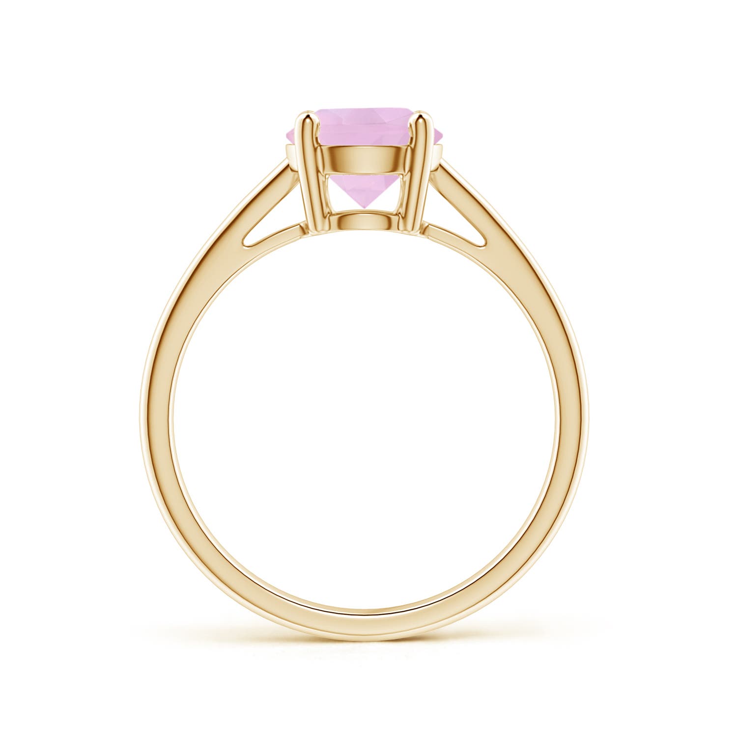 AAAA - Rose Quartz / 1.35 CT / 14 KT Yellow Gold