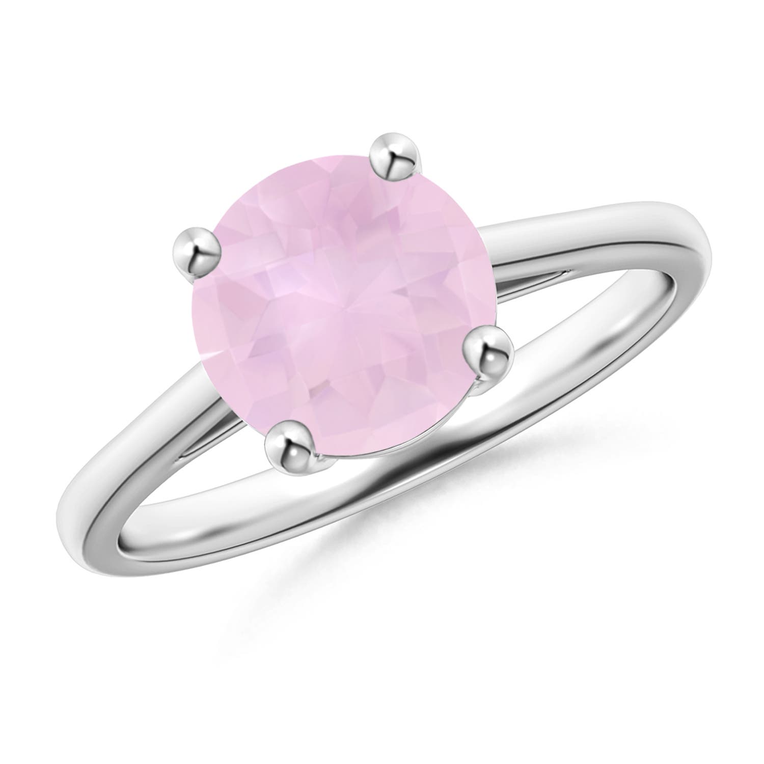 AAA - Rose Quartz / 1.7 CT / 14 KT White Gold