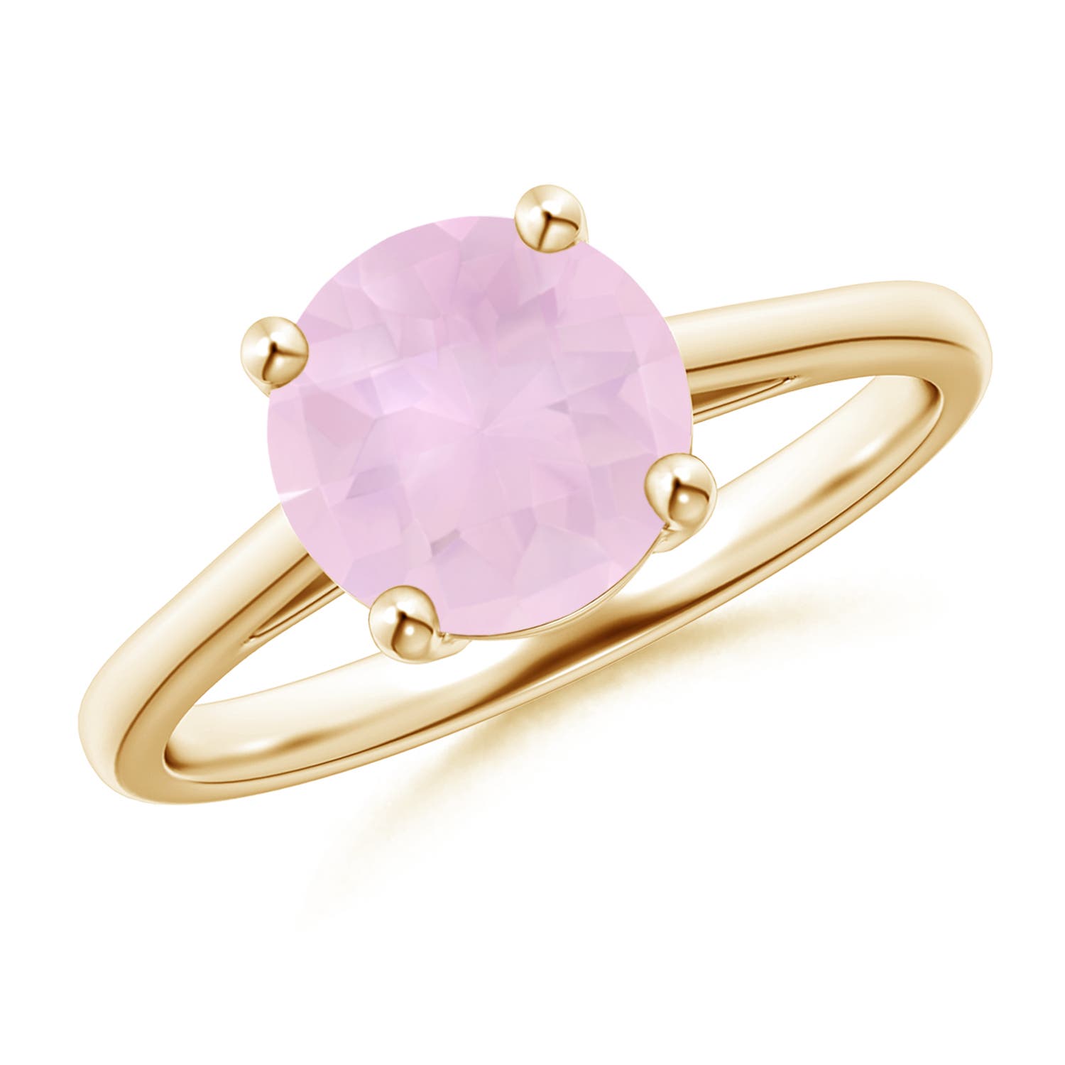 AAA - Rose Quartz / 1.7 CT / 14 KT Yellow Gold