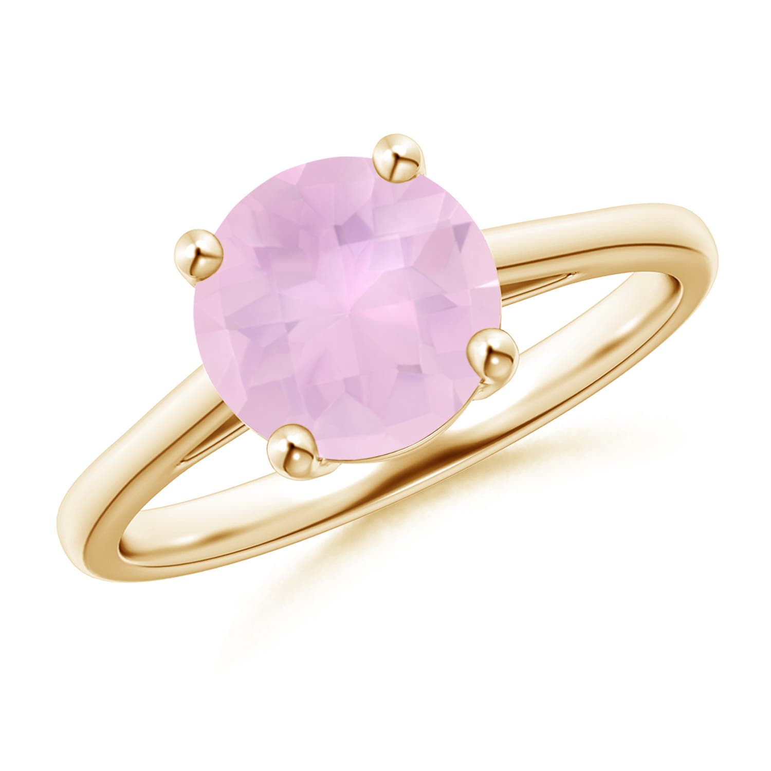 AAAA - Rose Quartz / 1.7 CT / 14 KT Yellow Gold