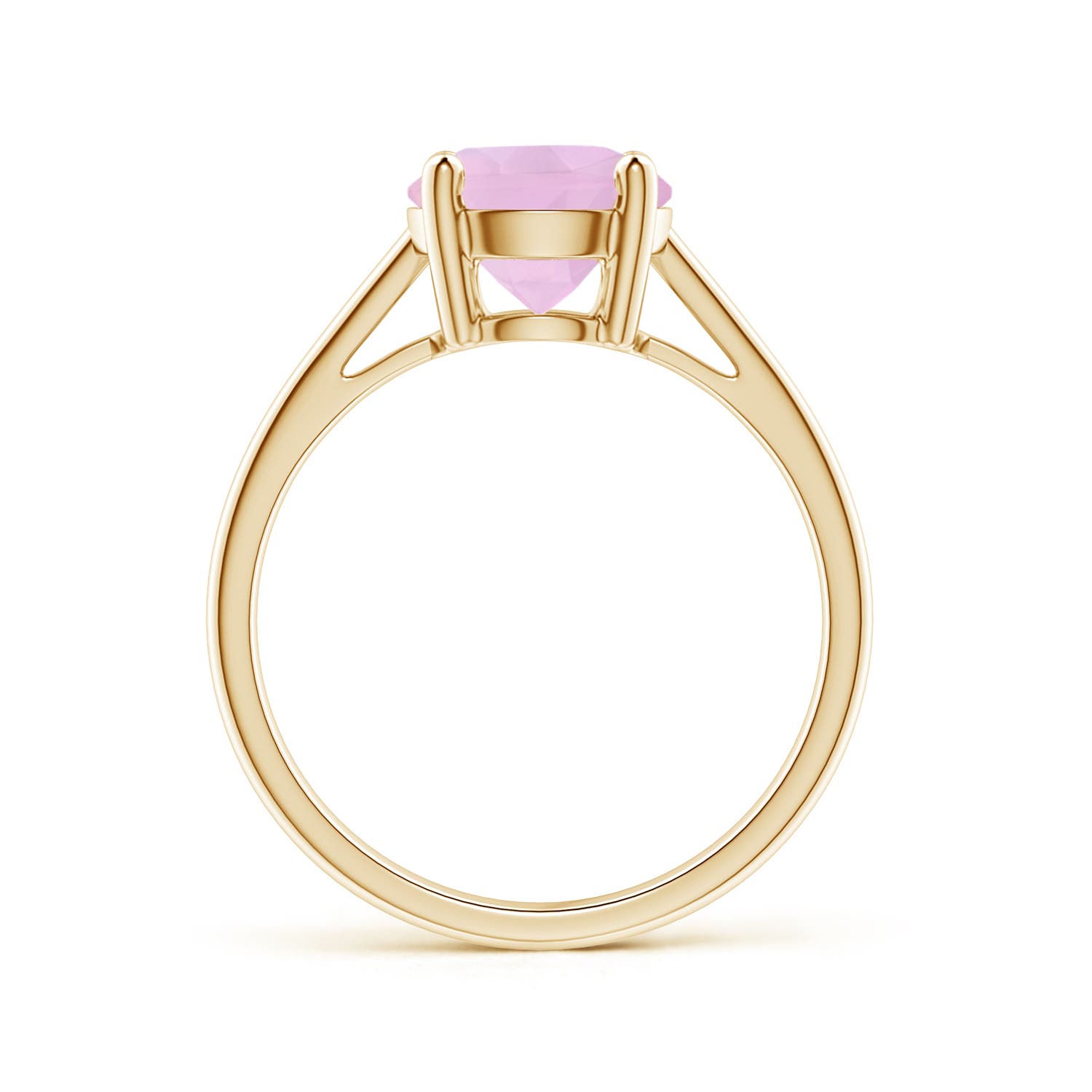 AAAA - Rose Quartz / 1.7 CT / 14 KT Yellow Gold