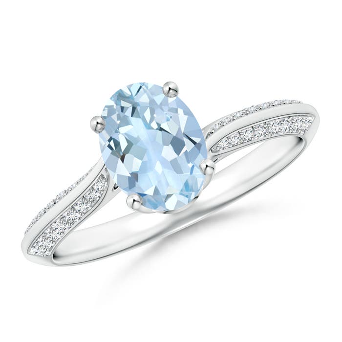 AA - Aquamarine / 1.22 CT / 14 KT White Gold