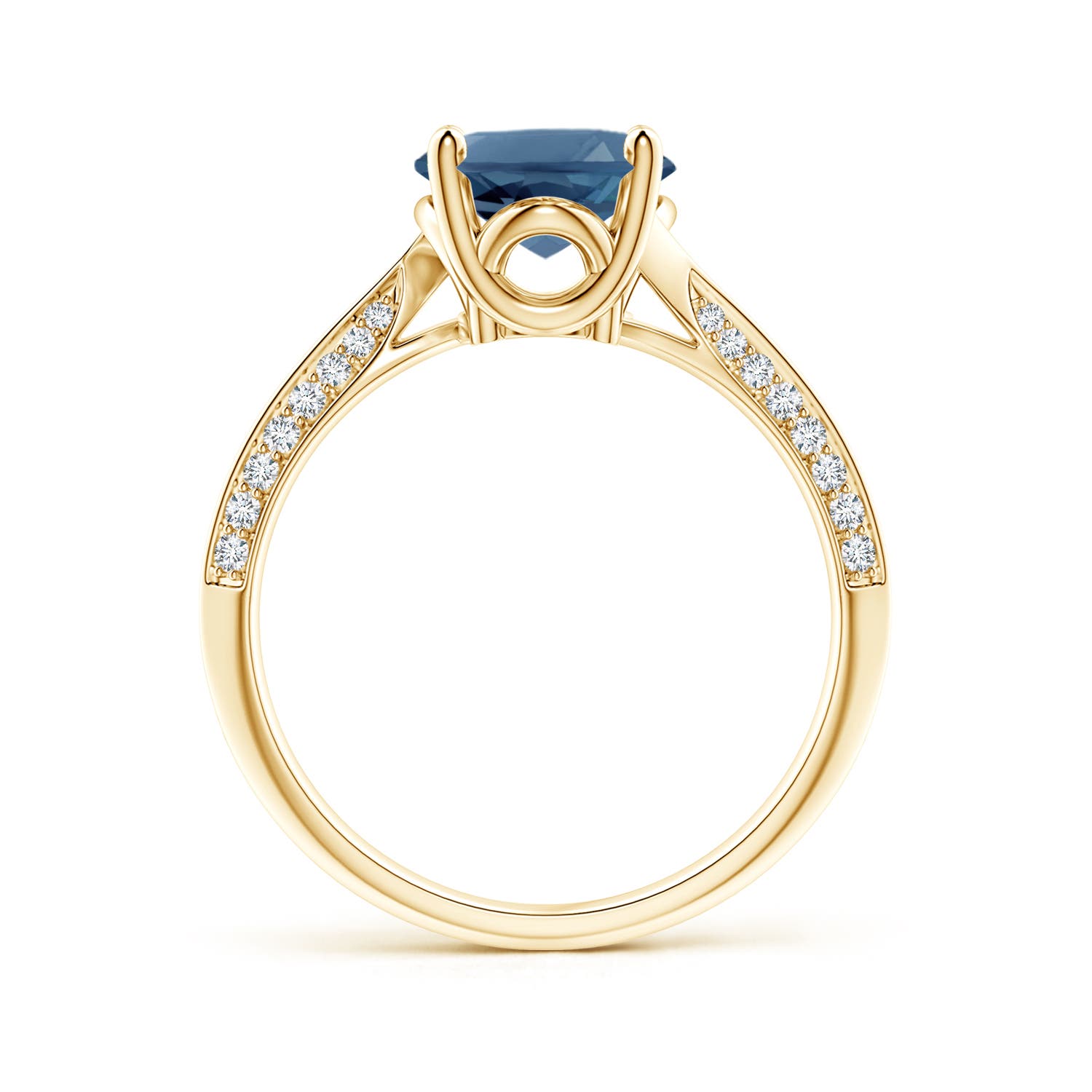 A - London Blue Topaz / 3.47 CT / 14 KT Yellow Gold