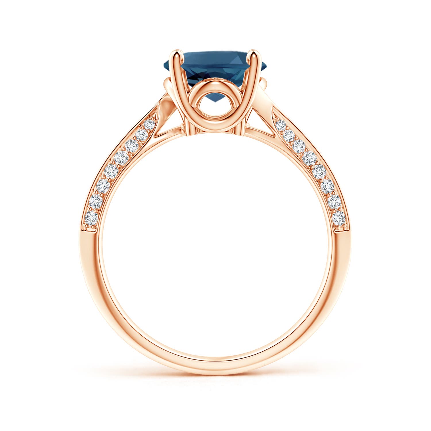 AA - London Blue Topaz / 3.47 CT / 14 KT Rose Gold