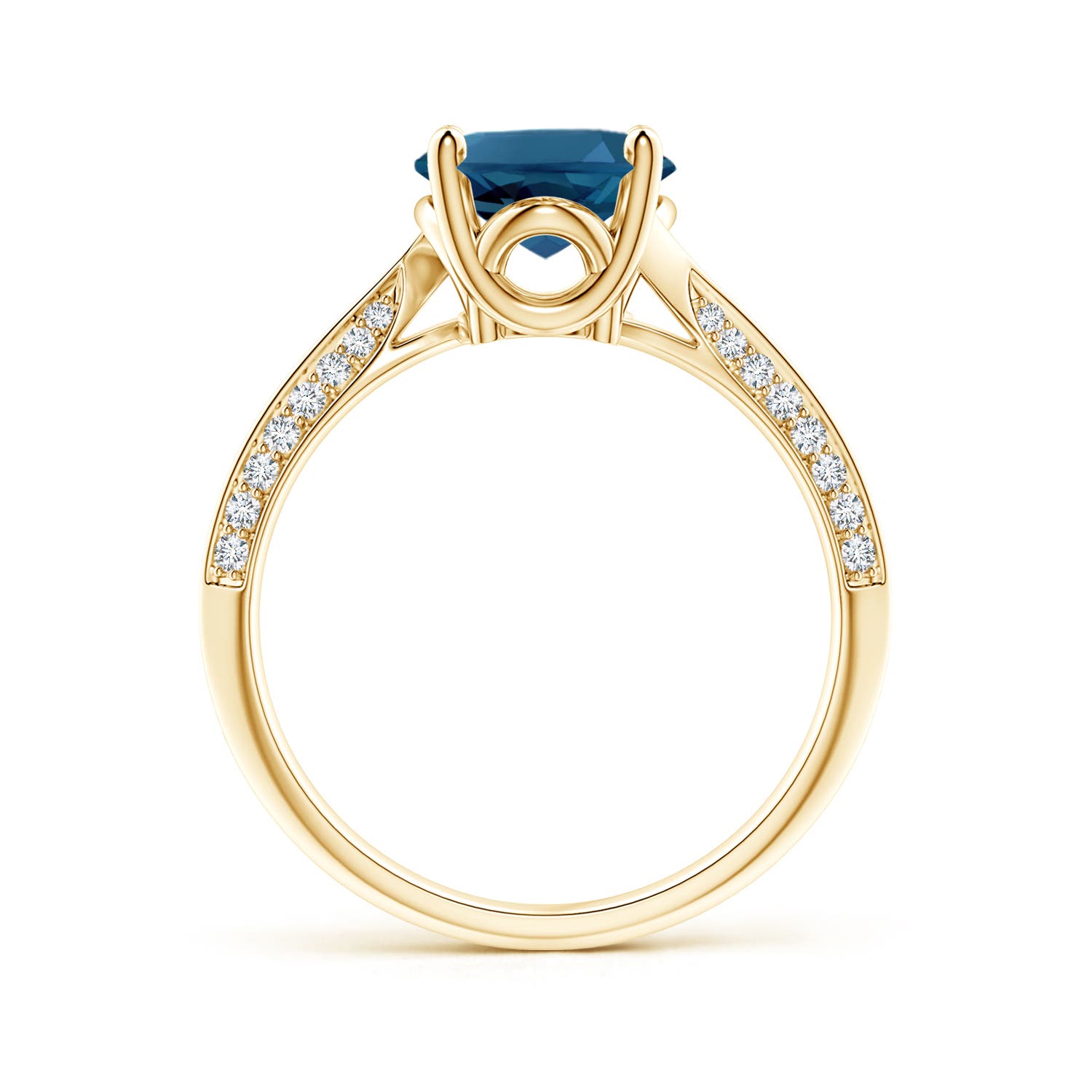 AAA - London Blue Topaz / 3.47 CT / 14 KT Yellow Gold