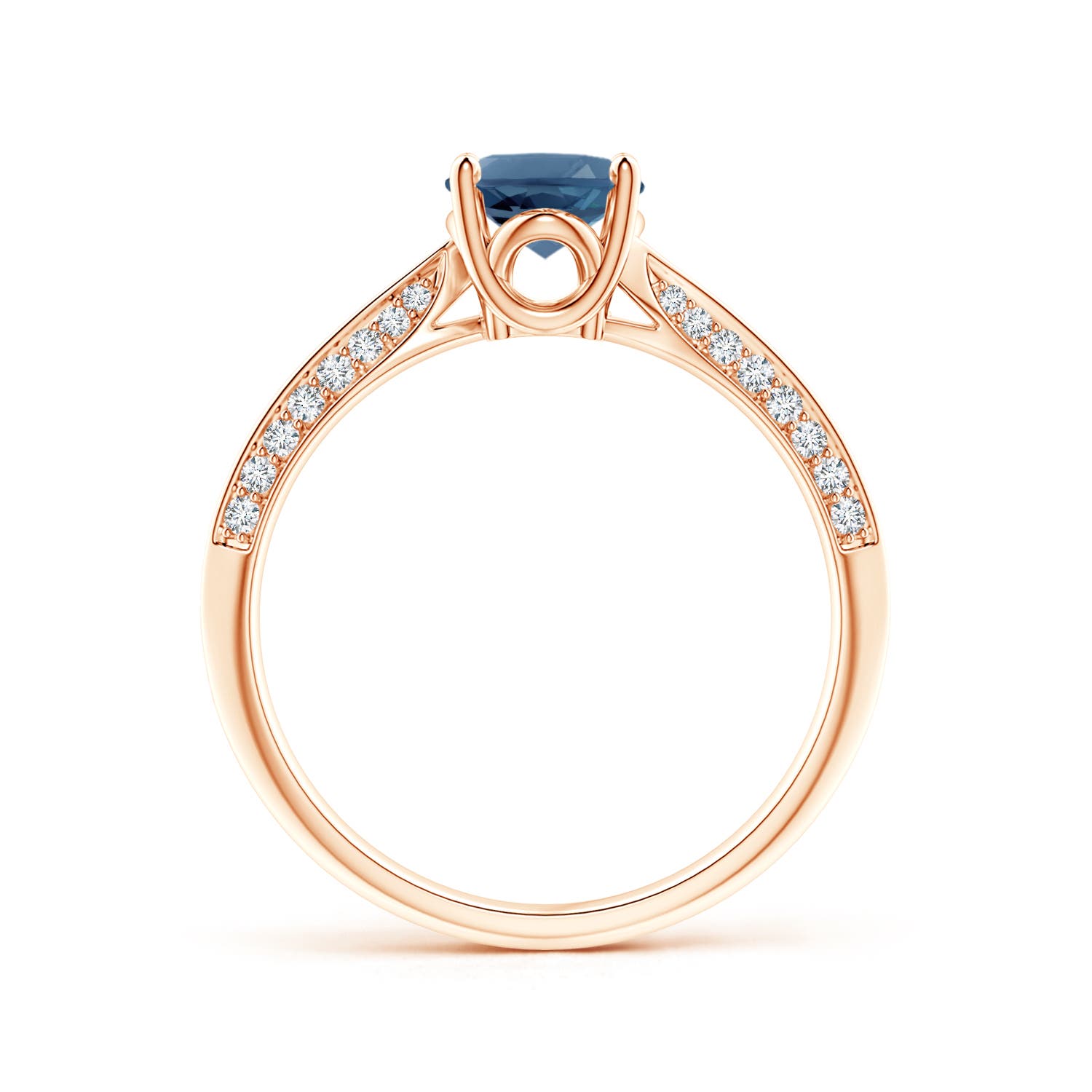 A - London Blue Topaz / 1.72 CT / 14 KT Rose Gold