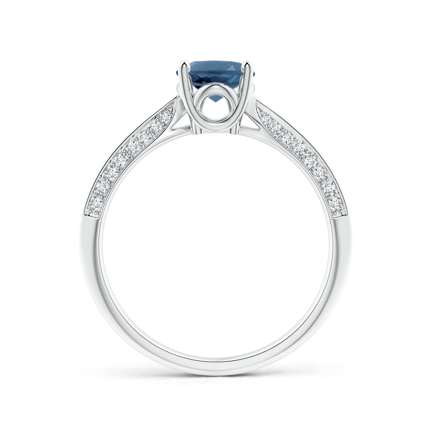 A - London Blue Topaz / 1.72 CT / 14 KT White Gold