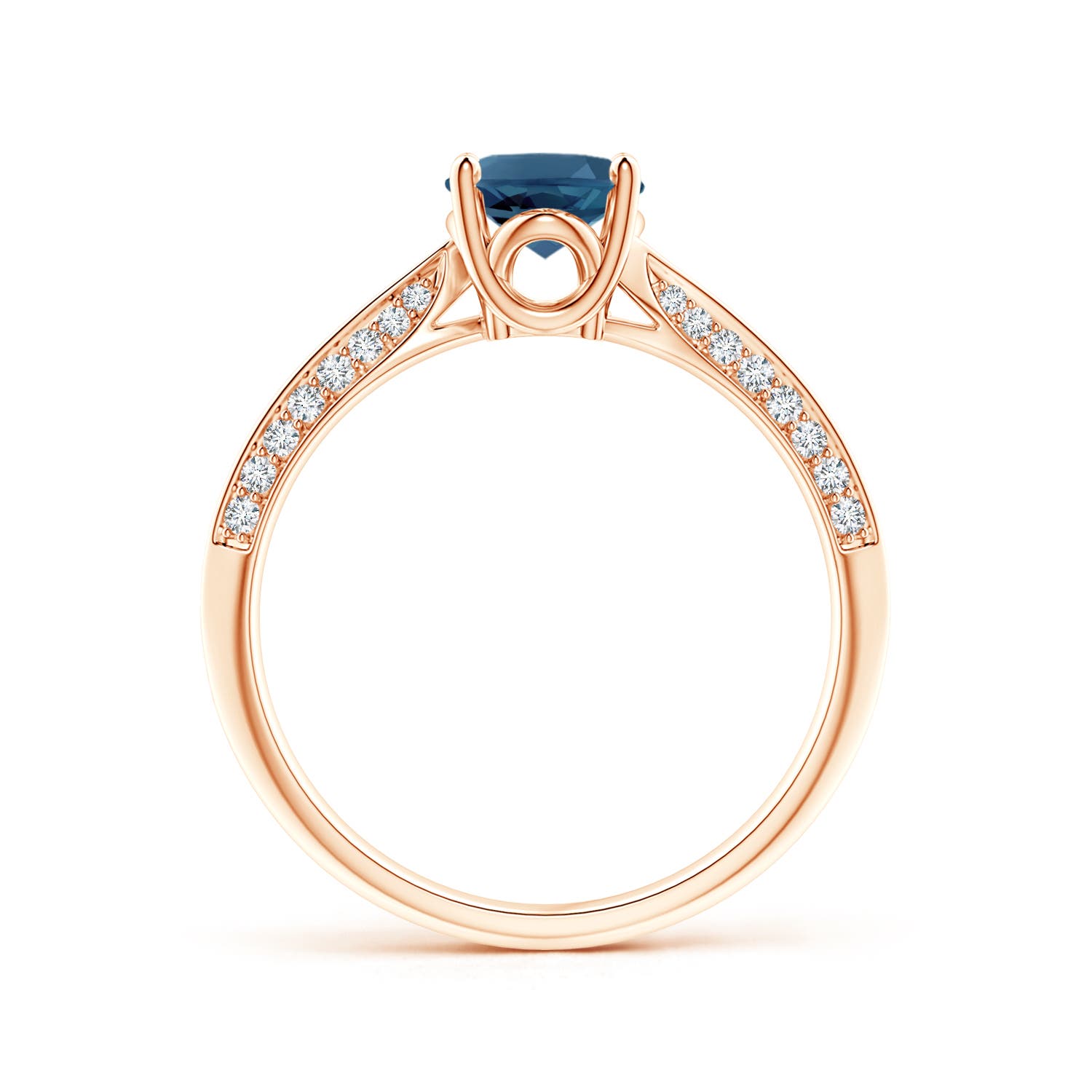 AA - London Blue Topaz / 1.72 CT / 14 KT Rose Gold