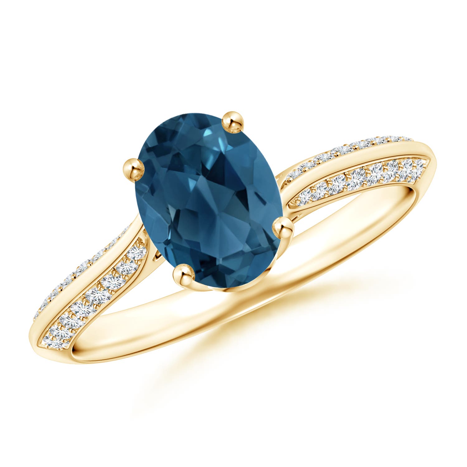 AA - London Blue Topaz / 1.72 CT / 14 KT Yellow Gold