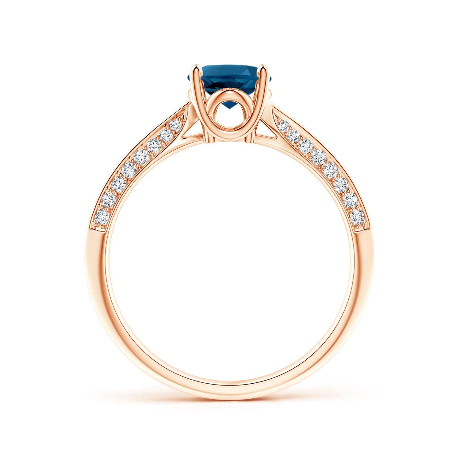 AAAA - London Blue Topaz / 1.72 CT / 14 KT Rose Gold