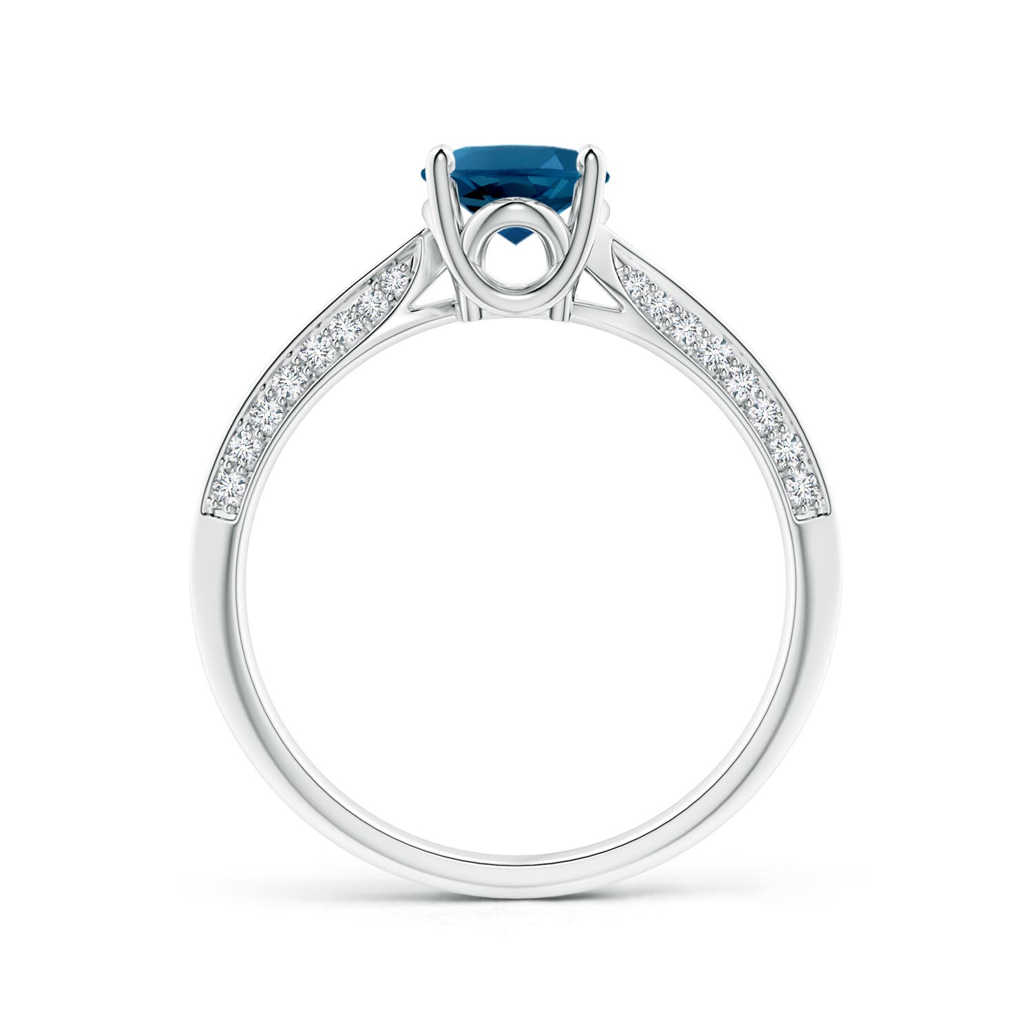 AAAA - London Blue Topaz / 1.72 CT / 14 KT White Gold