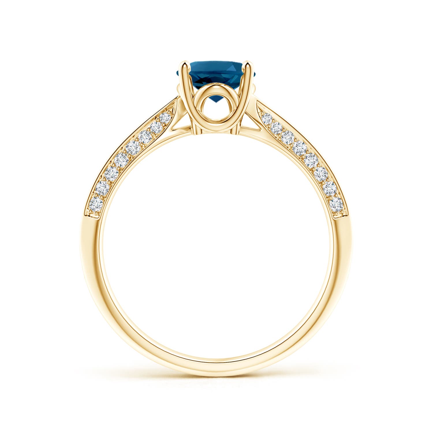 AAAA - London Blue Topaz / 1.72 CT / 14 KT Yellow Gold