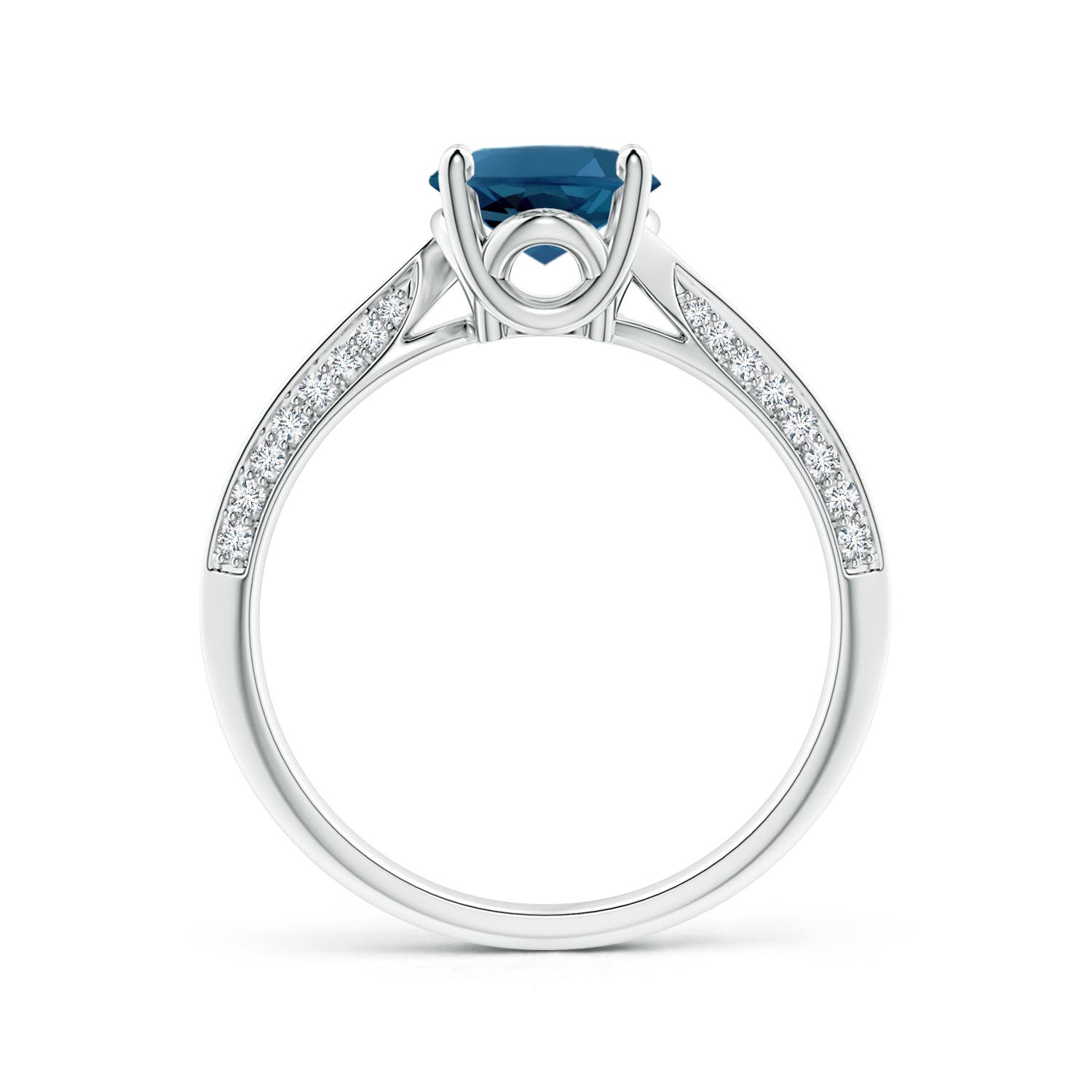 AAA - London Blue Topaz / 2.47 CT / 14 KT White Gold