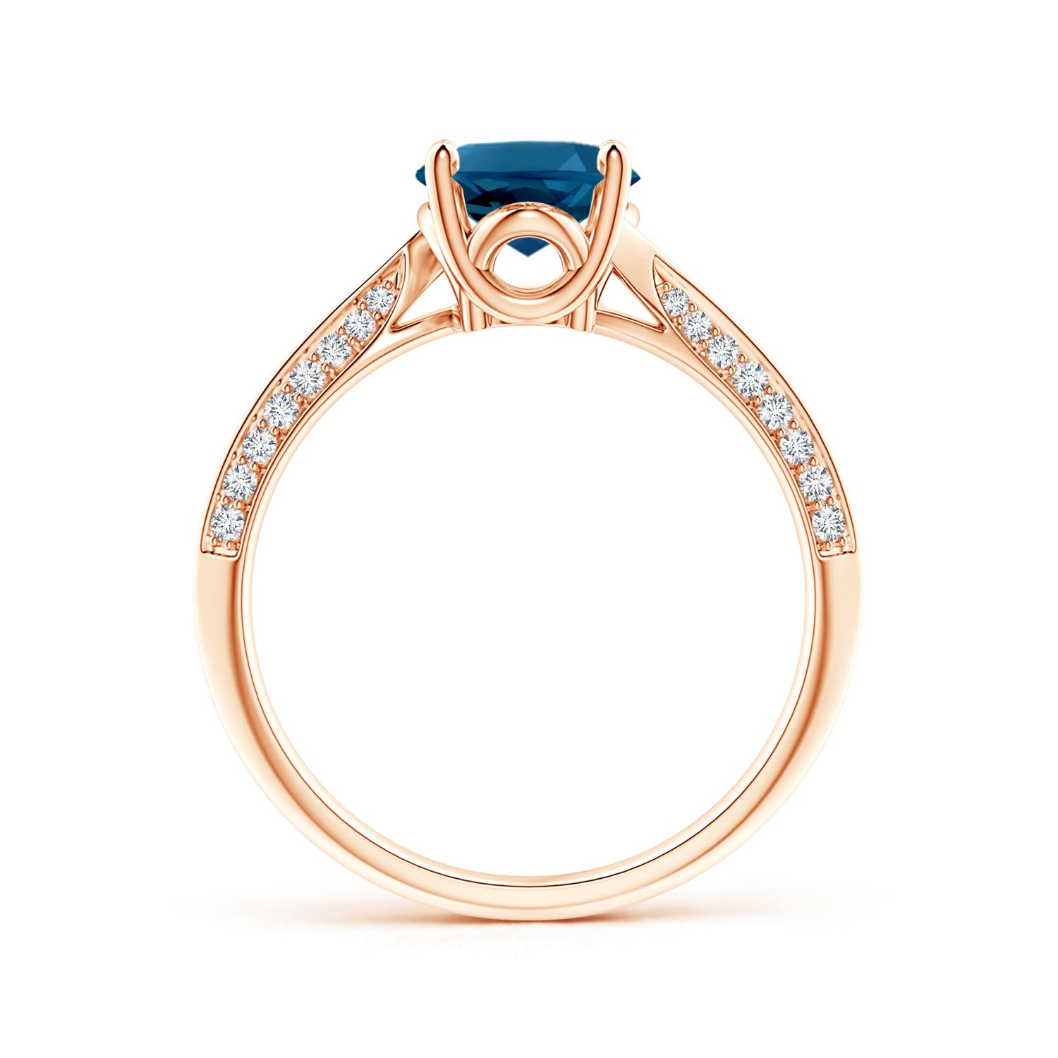 AAAA - London Blue Topaz / 2.47 CT / 14 KT Rose Gold