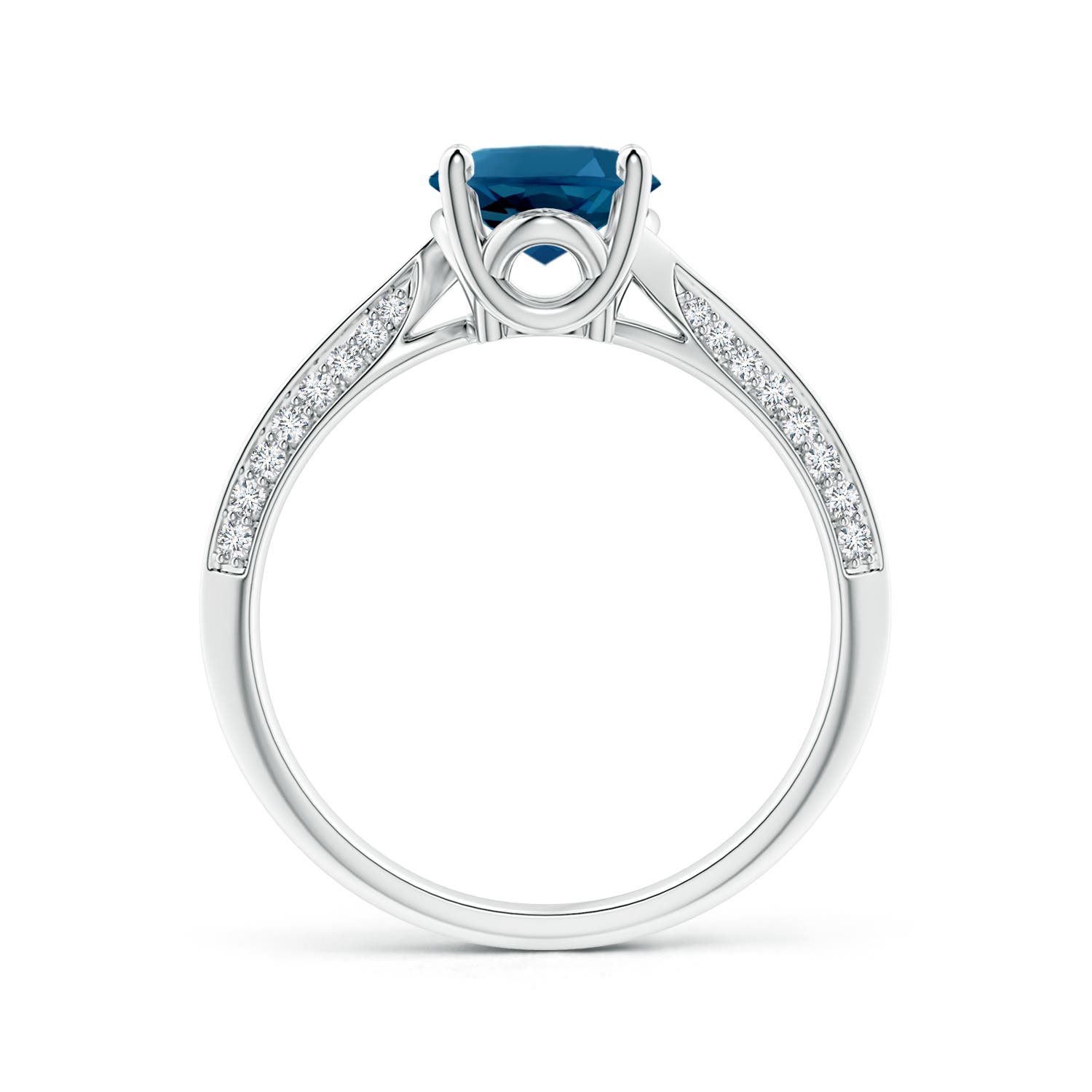 AAAA - London Blue Topaz / 2.47 CT / 14 KT White Gold