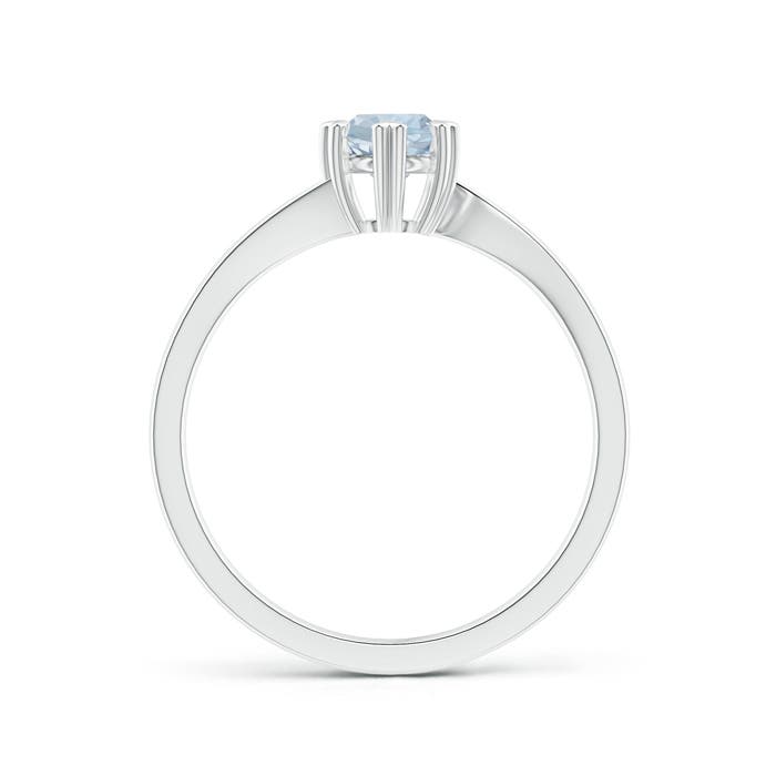 A - Aquamarine / 0.4 CT / 14 KT White Gold