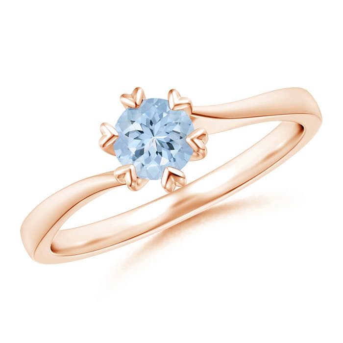 AA - Aquamarine / 0.4 CT / 14 KT Rose Gold