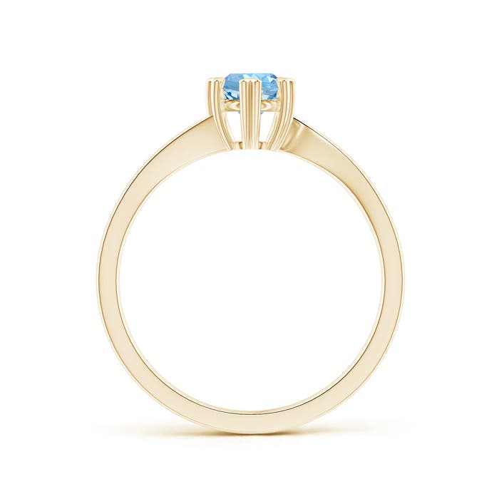 AAAA - Aquamarine / 0.4 CT / 14 KT Yellow Gold