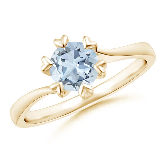 A - Aquamarine / 0.72 CT / 14 KT Yellow Gold