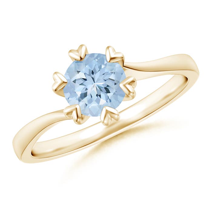 AA - Aquamarine / 0.72 CT / 14 KT Yellow Gold