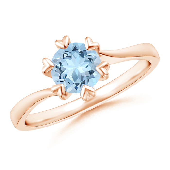 AAA - Aquamarine / 0.72 CT / 14 KT Rose Gold