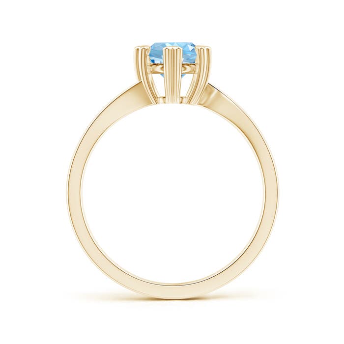 AAAA - Aquamarine / 0.72 CT / 14 KT Yellow Gold