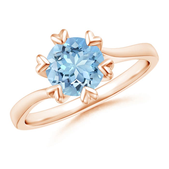 AAAA - Aquamarine / 1.12 CT / 14 KT Rose Gold