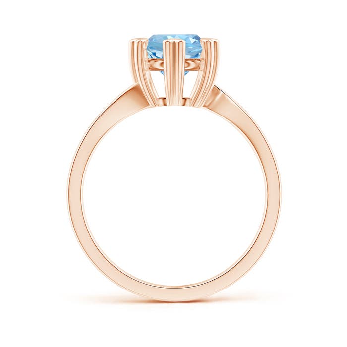 AAAA - Aquamarine / 1.12 CT / 14 KT Rose Gold