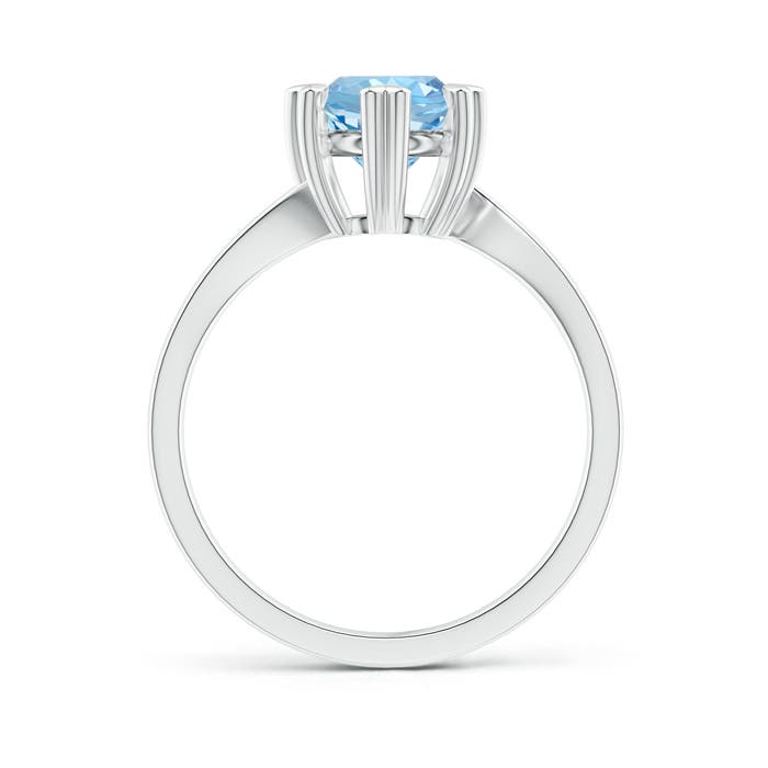 AAAA - Aquamarine / 1.12 CT / 14 KT White Gold